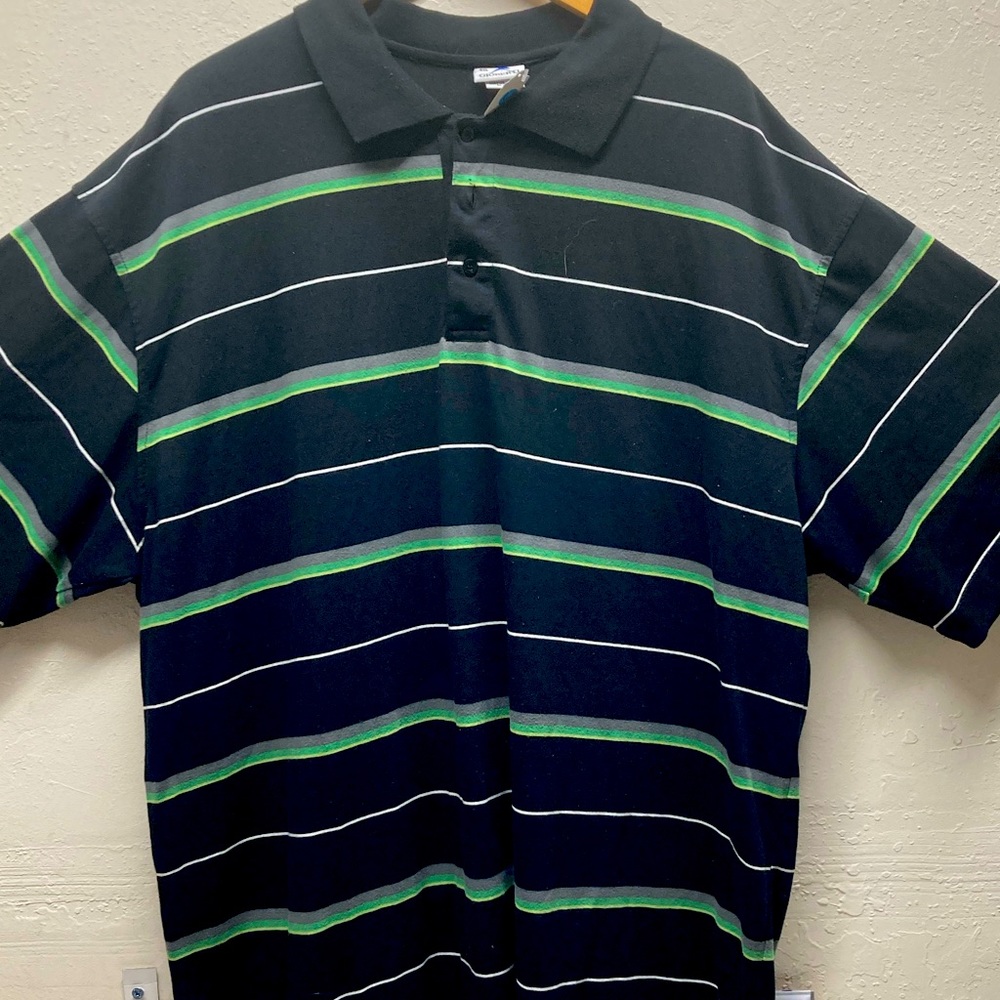 Gioberti Shirt Mens Polo 4XL Striped Collard SS